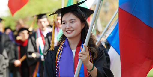 student in hammock
